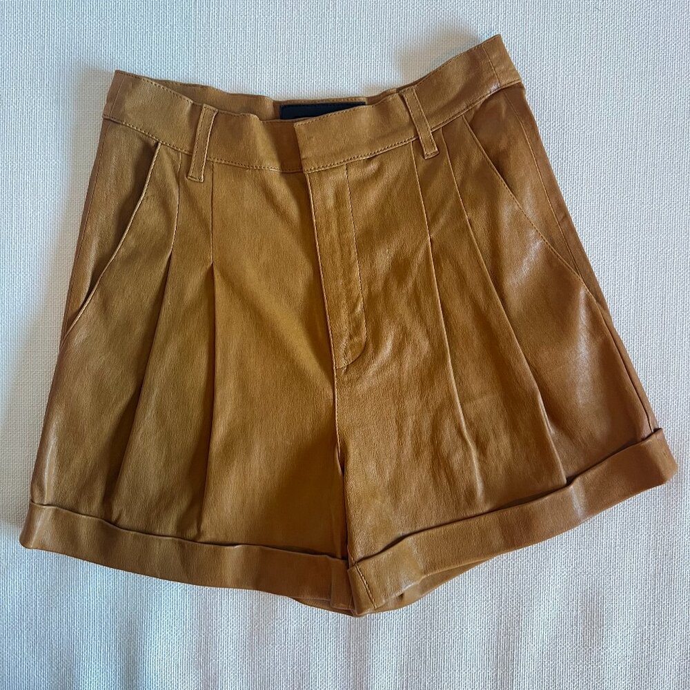 SPRWMN Los Angeles Pleated Leather Shorts - never worn